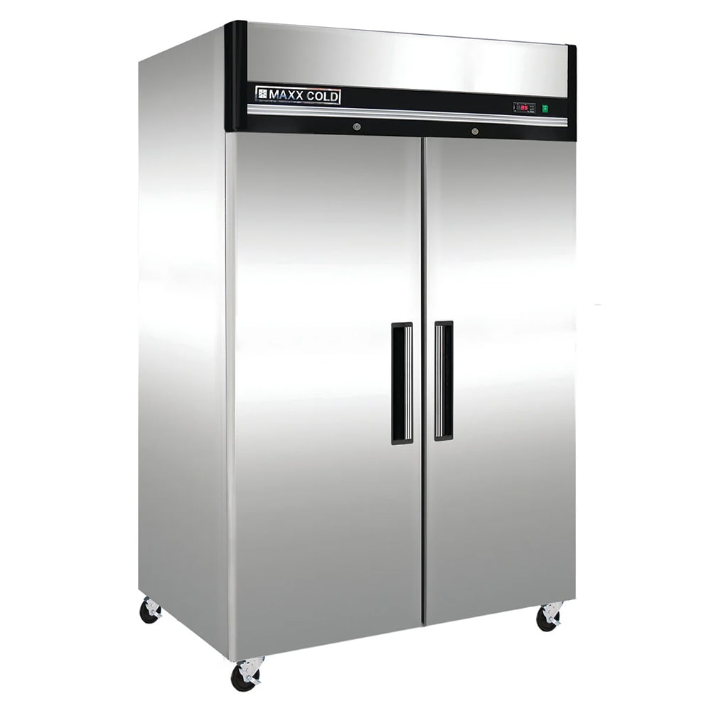 763-MCRT49FDHC 54" Two Section Reach In Refrigerator, (2) Left/Right Hinge Solid Doors, 120v