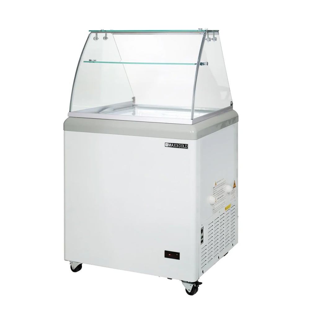 763-MXDC4 31 1/2" X-Series Mobile Ice Cream Dipping Cabinet w/ 6 Tub Capacity - White, 120v