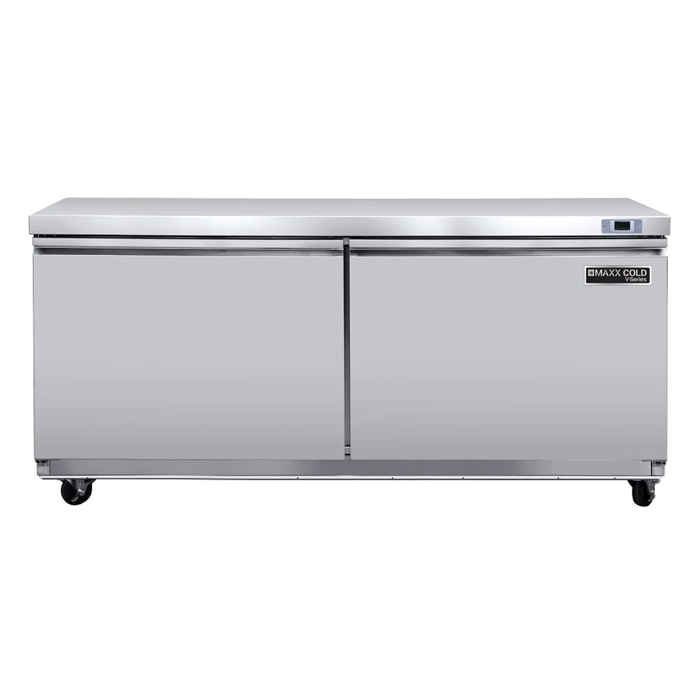 763-MVF60UHC 61 1/5" V-Series Undercounter Freezer w/ (2) Sections & (2) Doors, 115v