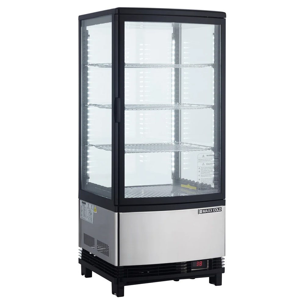 763-MECR32D 16 9/10" X-Series Dual Service Countertop Refrigerated Display Case - (4) Levels...