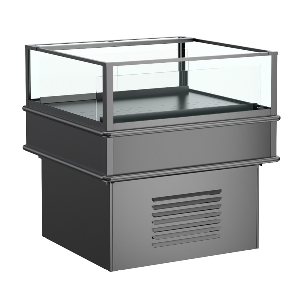 529-MI36RBLK 74 1/8" Oasis® Horizontal Island Open Air Cooler w/ (1) Level, 208-240v