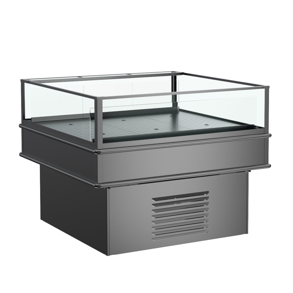 529-MI44RBLK 50 1/8" Oasis® Horizontal Island Open Air Cooler w/ (1) Level, 110-120v
