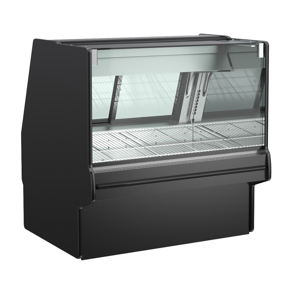 529-GMGV6BLK 73 1/8" Full Service Deli Case w/ Straight Glass - (1) Level, 110-120v