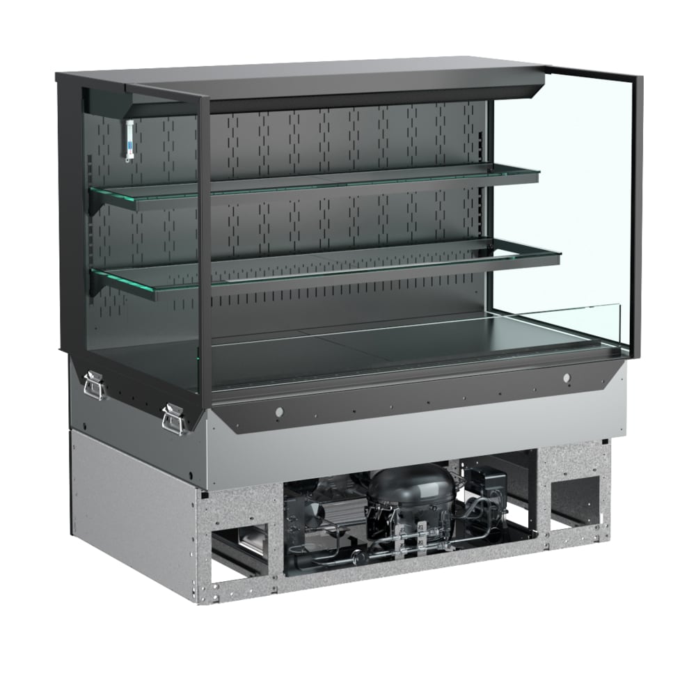 529-NE6027RSSV 59 3/4" Reveal® Drop-In Vertical Open Air Cooler w/ (3) Levels, 208-240v