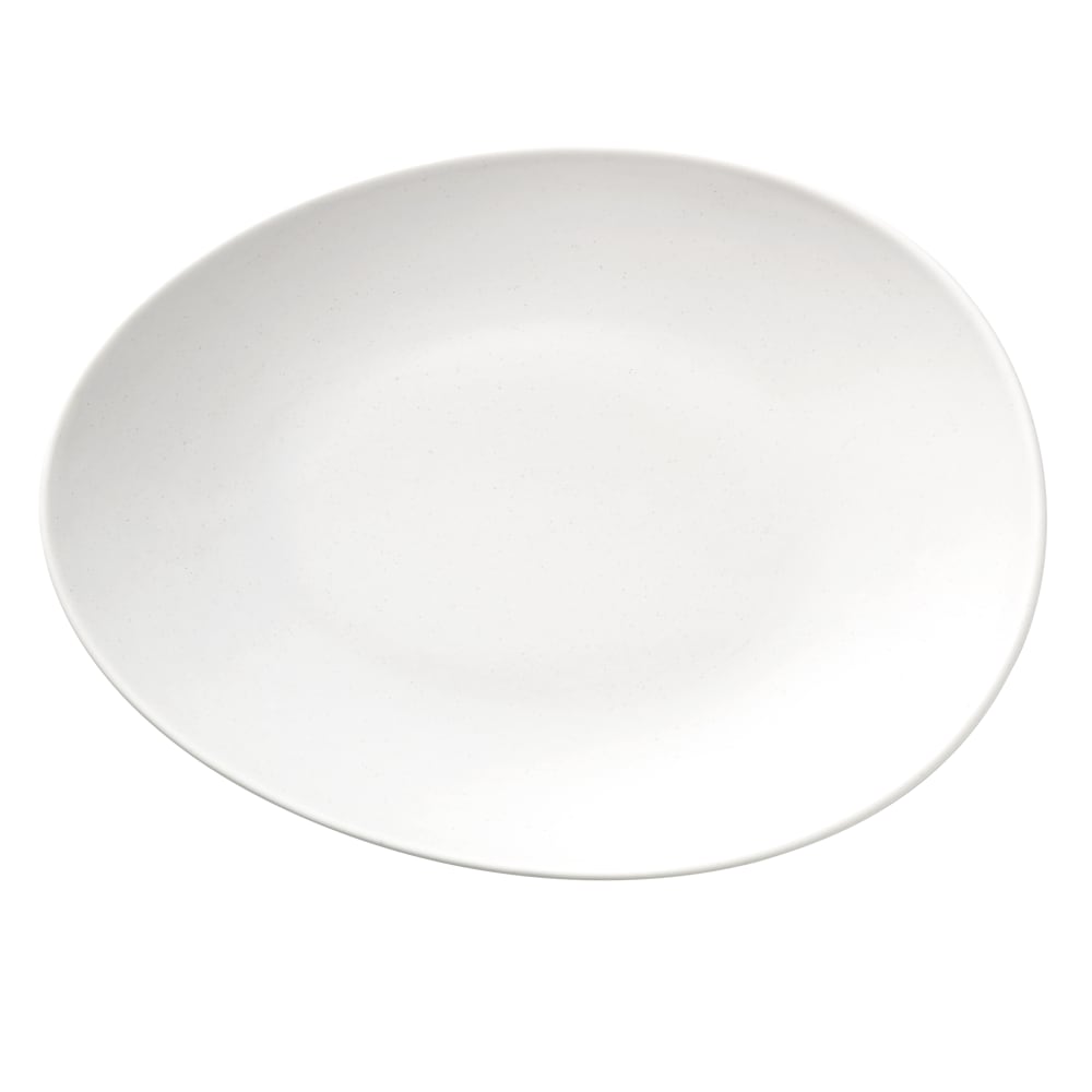 192-DRI7D Organic Oval Driftstone Plate - 10 7/8" x 8 1/2", Porcelain, Driftwood