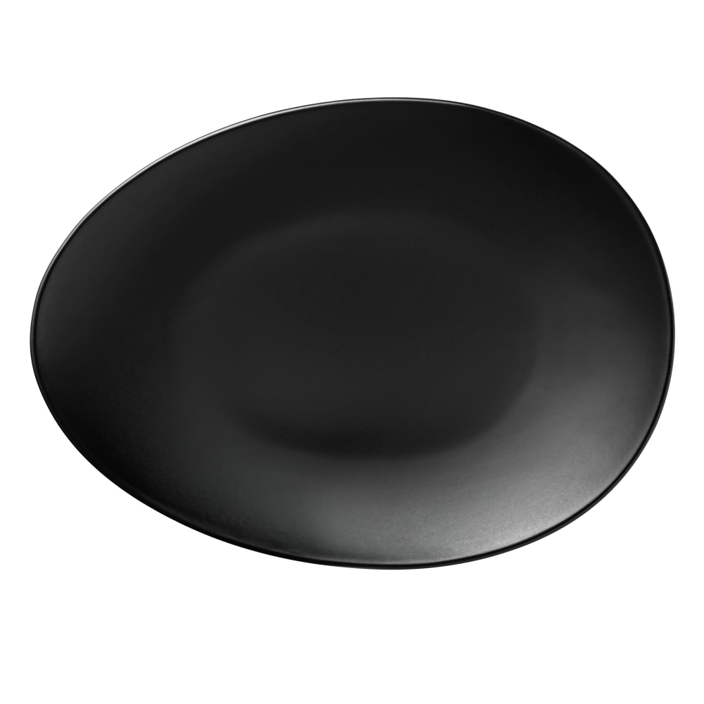 192-DRI7O Organic Oval Driftstone Plate - 10 7/8" x 8 1/2", Porcelain, Onyx
