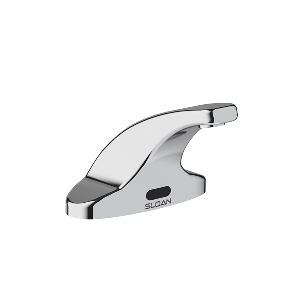 568-3362116 Deck Mount Electronic Faucet - 4" Centers, Fixed Spout, Hardwired, Chrome