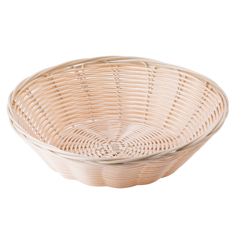 229-1175W Woven Basket, 8 1/2 x 2 1/4", Round, Polypropylene Cord, Natural