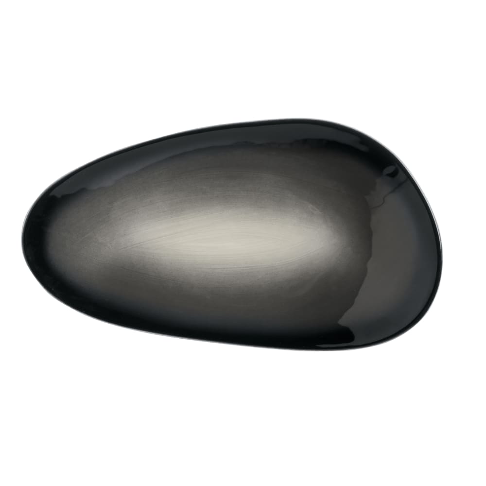 192-PEB7O 8 3/8" x 4 7/8" Oblong Pebblebrook Tray - Porcelain, Obsidian