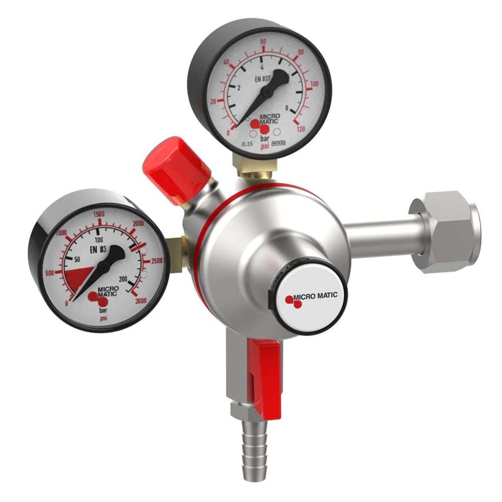 Micro Matic 942B-PP Double Gauge High Pressure Primary CO2 Regulator