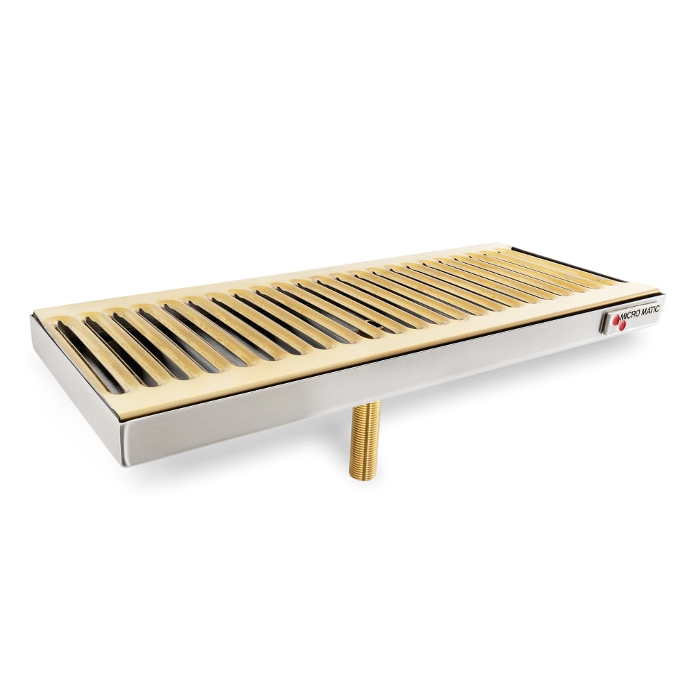 711-DP120DSSPVD51 Surface Mount Drip Tray Trough w/ 5/8" Drain - 51"W x 5"D, Stain...