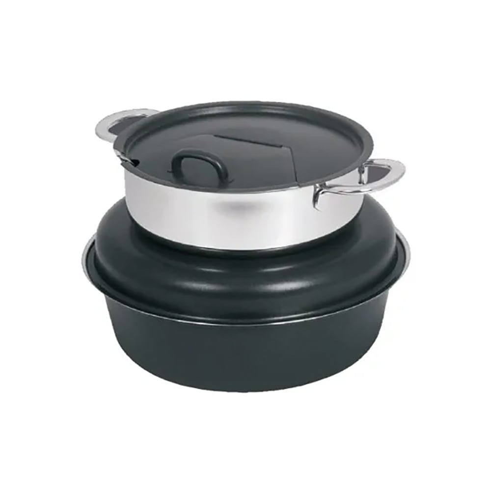 315-2385886 6 qt Soup Tureen - Induction Ready, Titanium w/ Black Pearl Accents