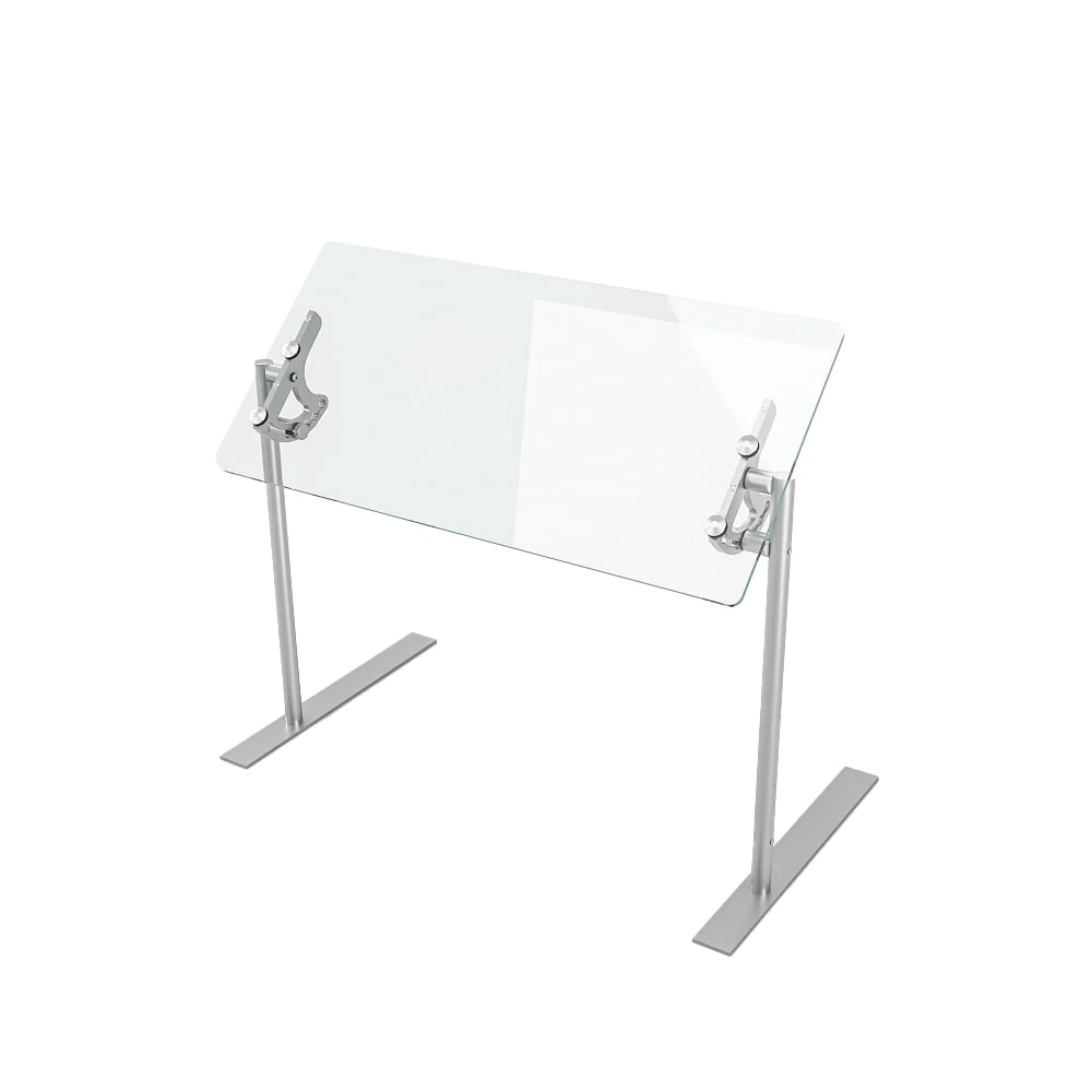 315-VG3P30 30" Portable Food Shield - Free-Standing, Adjustable, Glass/Aluminum