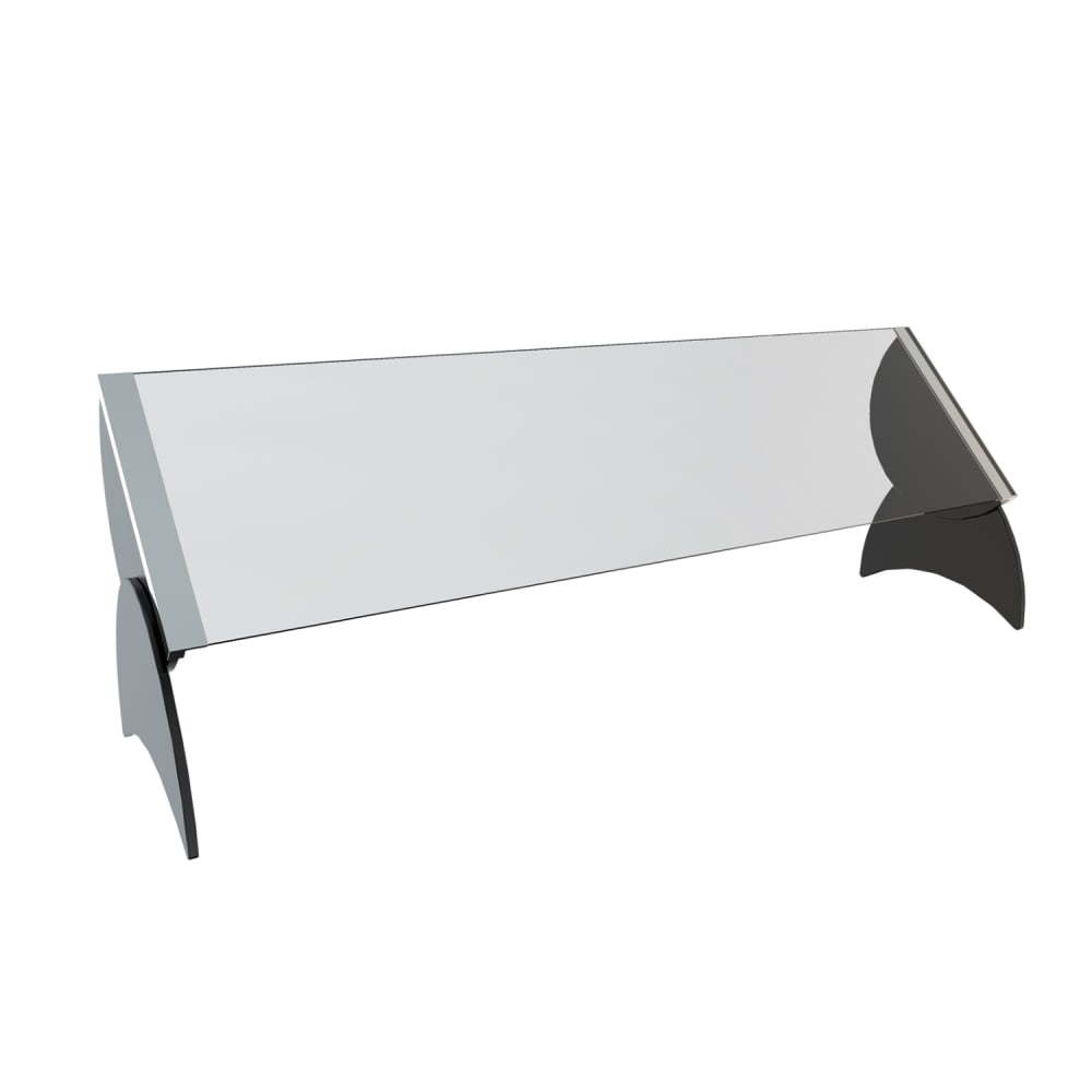315-PSG48B Pivoting Sneeze Guard - 48"W x 18"D x 17 3/10"H, Acrylic, Clear/Black
