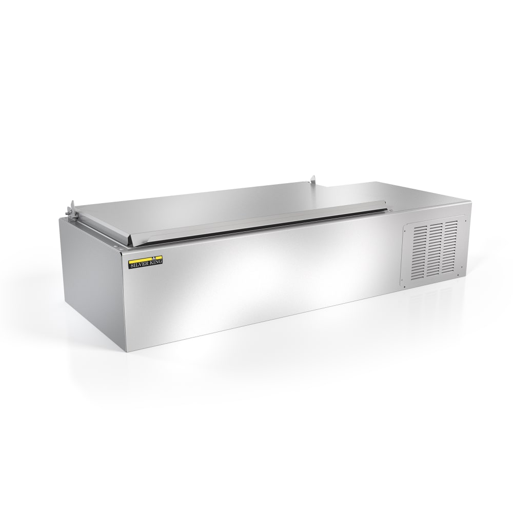086-SKPS8C1 42 5/6" Countertop Refrigerated Prep Rail - Hinged Lid