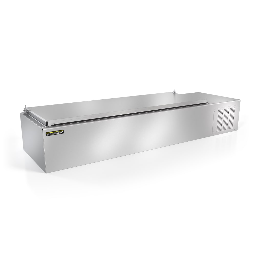 086-SKPS12C1 56 5/6" Countertop Refrigerated Prep Rail - Hinged Lid