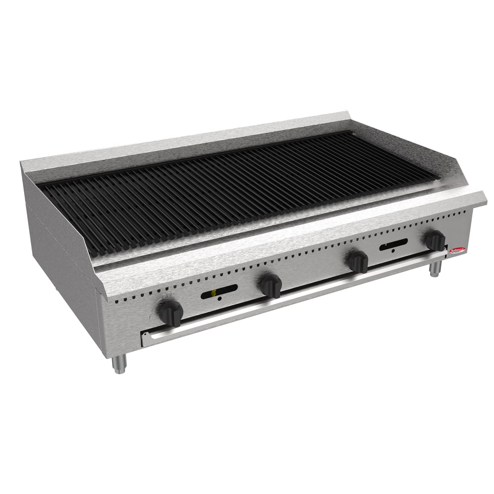012-BACGG488 48" Gas Charbroiler w/ Cast Iron Grates, Convertible