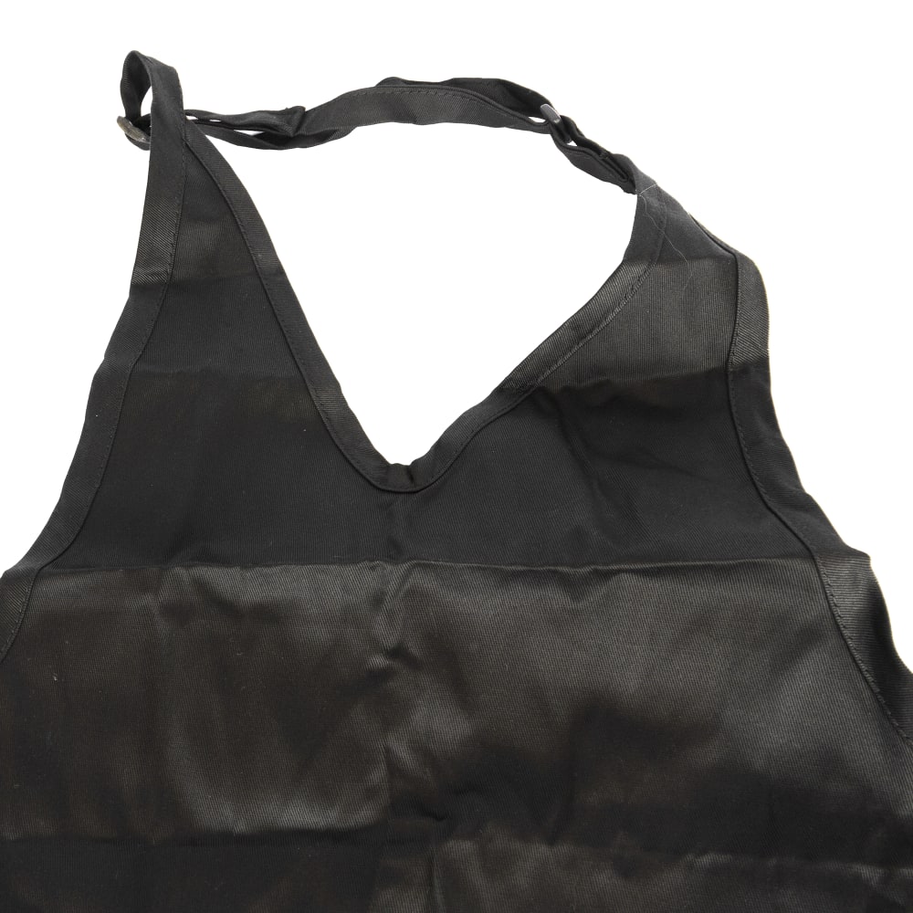 094-VNA3840BK Blended Twill Tuxedo V-Neck Apron, 30 x 40", Pockets, Black