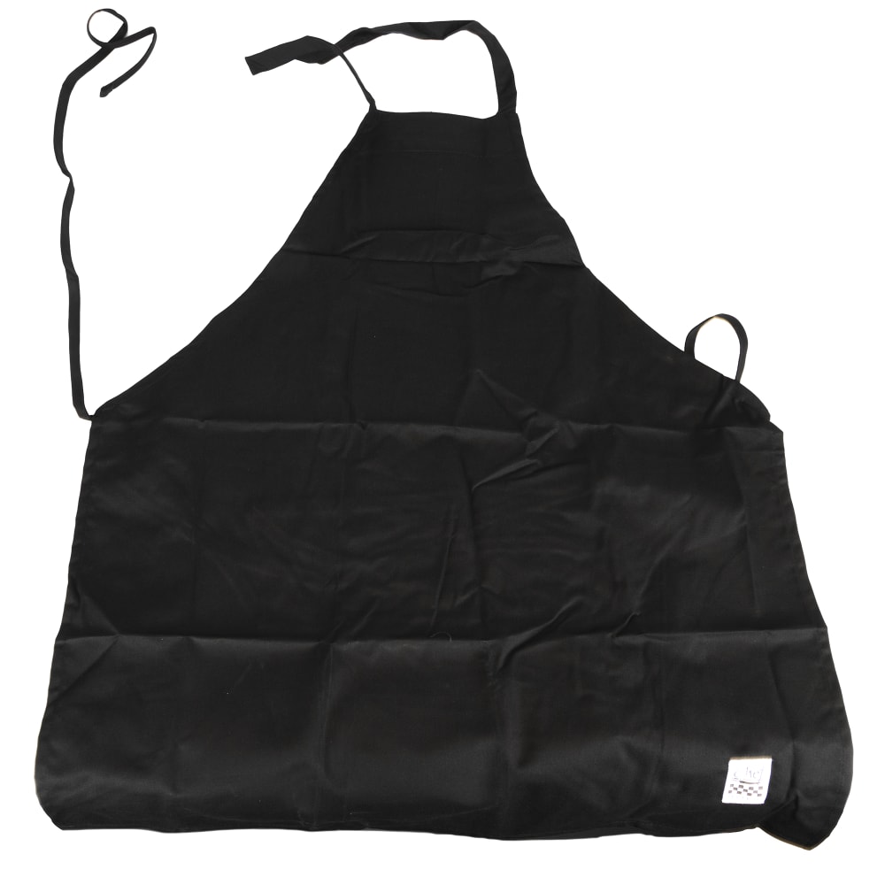 094-601NPBK Twill Bib Apron, 28" x 34", Black