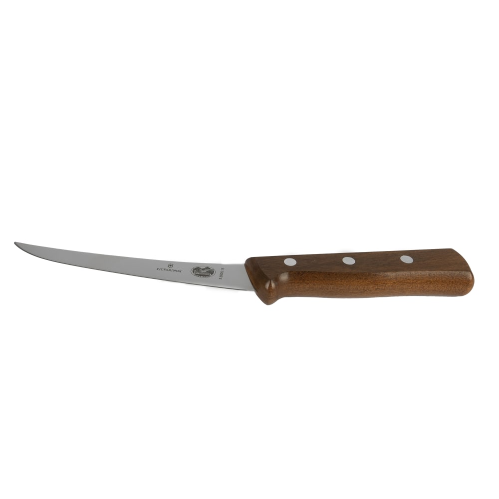 037-47017 Curved Semi-Stiff Boning Knife w/ 6" Blade, Rosewood Handle