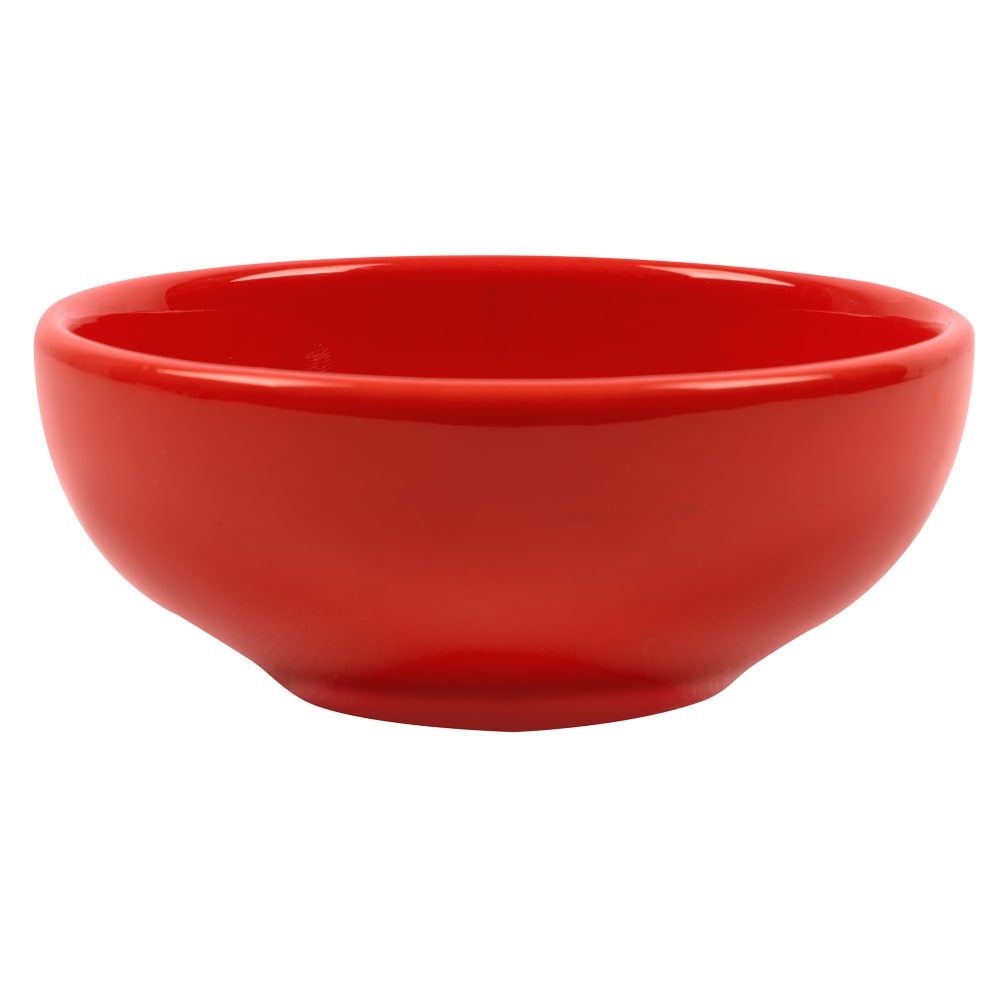 024-903045002 5 oz Round Salsa Bowl w/ Cantina Uncarved Pattern & Shape, Flint Body, Cayenne