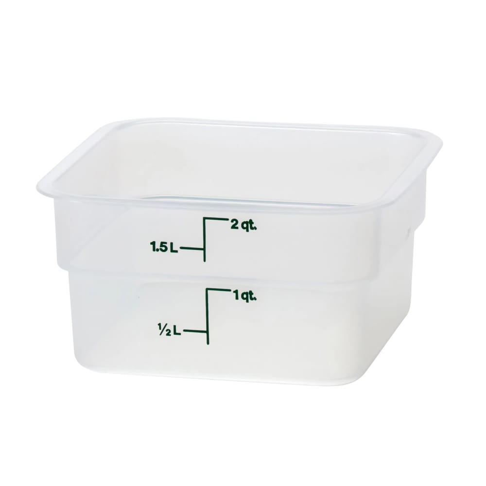 144-2SFSPP190 2 qt Square Food Storage Container - CamSquare®, Translucent