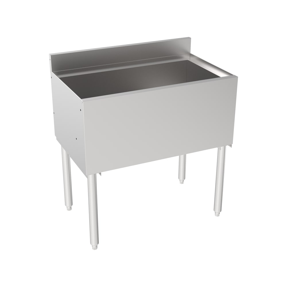 381-1830 30" Silver Series Cocktail Station w/ 97 lb Ice Bin, Stainless Steel