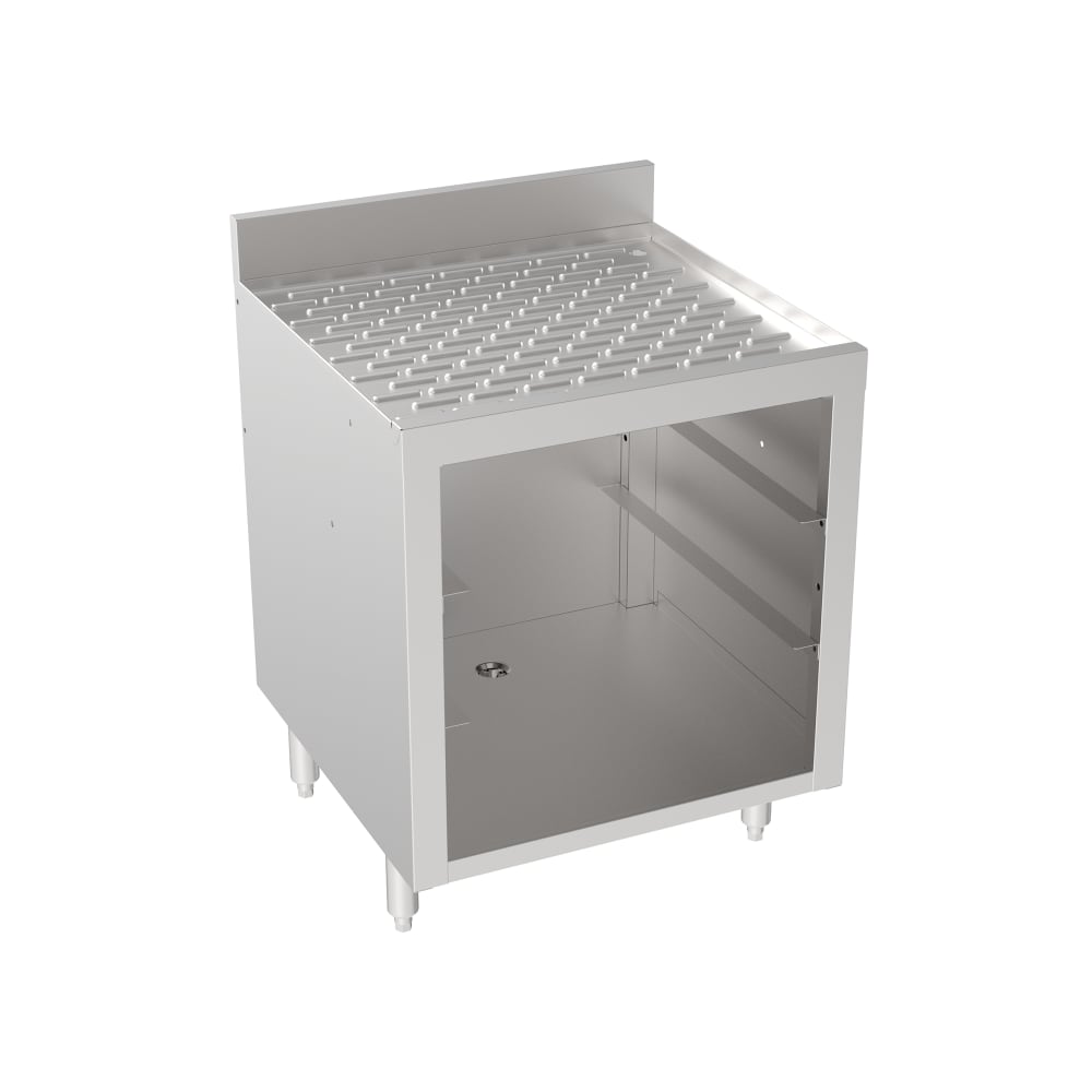 Krowne 18-GSB1 Silver Series Under Bar Glass Storage Unit - Open