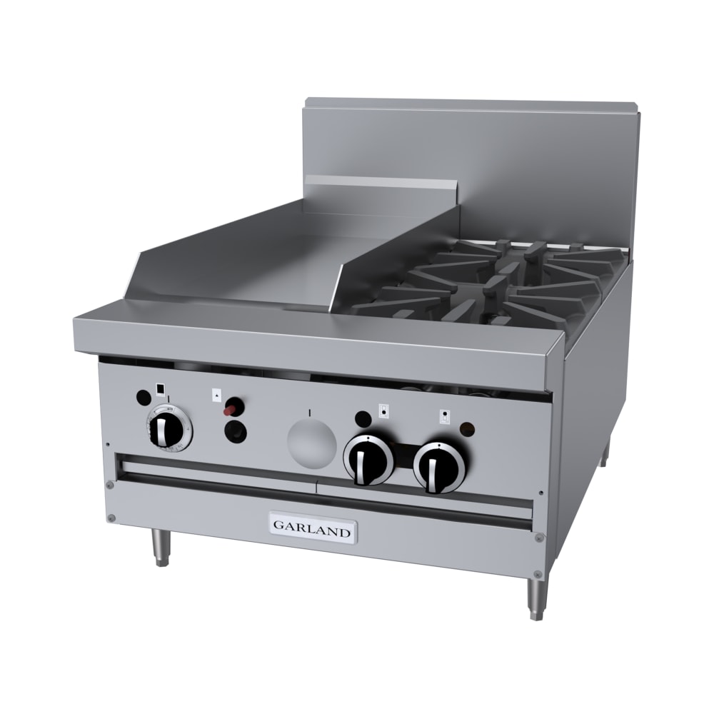451-GF242G12TLP 24" 2 Burner Gas Range Top w/ Griddle - Modular, Liquid Propane