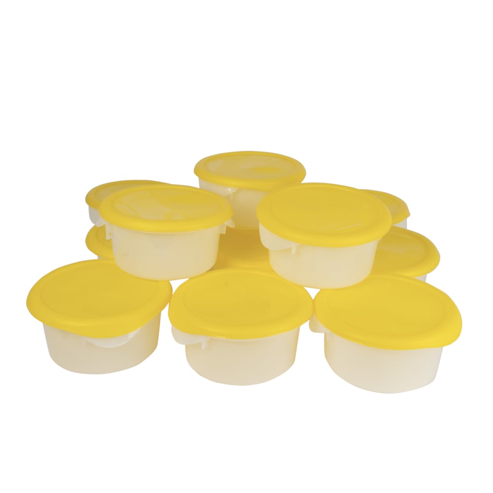 231-1085DZ 1/2 gal Round Ice Mold w/ Lids, Plastic, Dozen