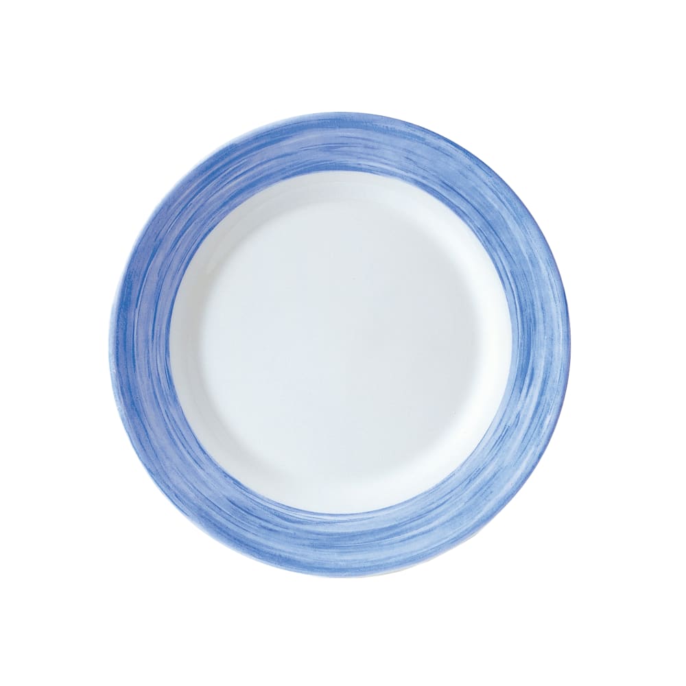 450-H3608 7 1/2" Round Brush Side Plate - Opal® Glass, Blue Jean