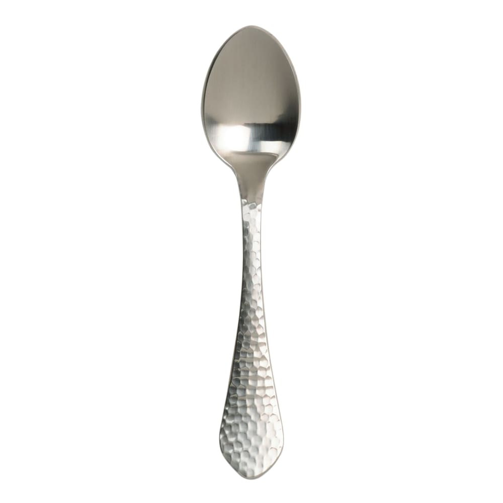450-FM606 7" Dessert Spoon with 18/10 Stainless Grade, Stone Pattern/Hammered & Satin Fi...