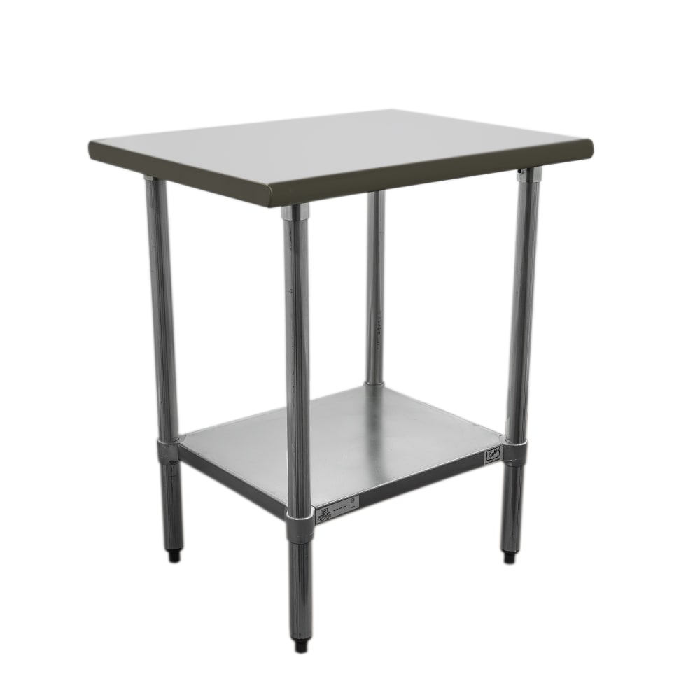 212-314243010R 30" 14 ga Work Table w/ Undershelf & 300 Series Stainless Top, 9 1/2&quot...