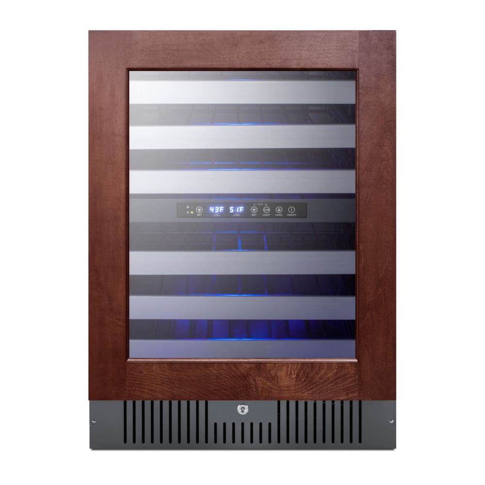 162-SWC532BLBISTPNR 23 1/2" One Section Wine Cooler w/ (2) Zones - 46 Bottle Capacity, 115v