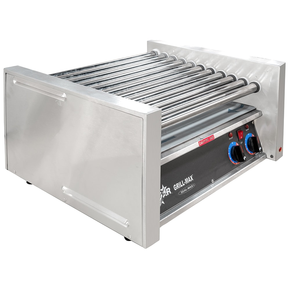 062-30C 30 Grill-Max® Hot Dog Roller Grill w/ Manual Controls - Slanted Top, 120v
