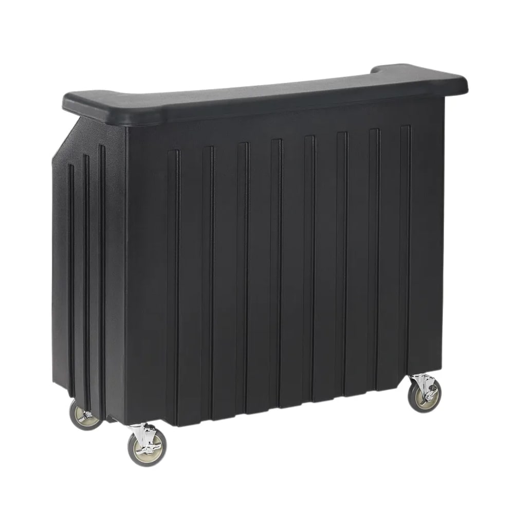 144-BAR540DS670 54" Cambar® Portable Bar w/ 80 lb Ice Bin & Speed Rail - Black/Charcoal...