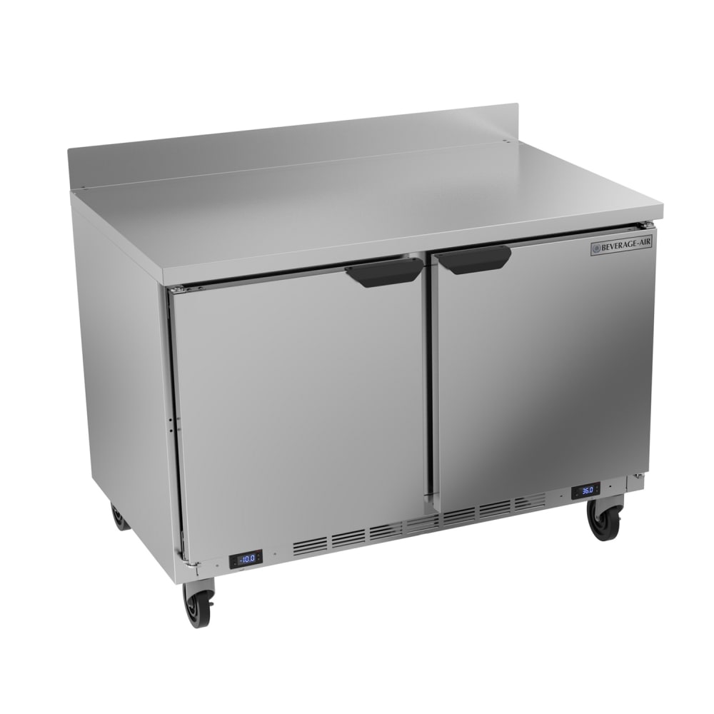 118-WTFR48AHC 48" Worktop Refrigerator Freezer w/ (2) Sections & (2) Doors, 115v