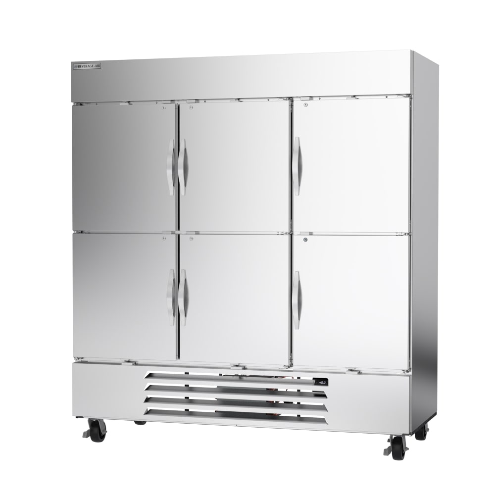 118-HBF72HC1HS 75" Horizon Series Three Section Reach In Freezer, (6) Left/Right/Right Solid...