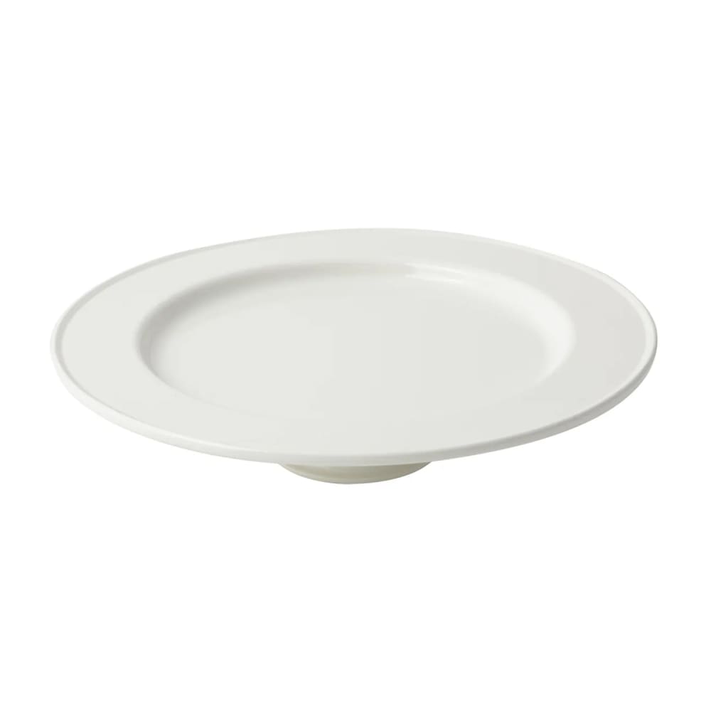 017-10234001SWH Cake Stand, 13 x 2 3/4" H Aluminum/White