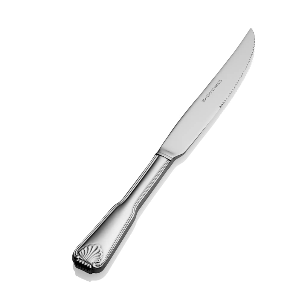 017-S2015 Shell European Steak Knife w/ Solid Handle, 13/0 Stainless