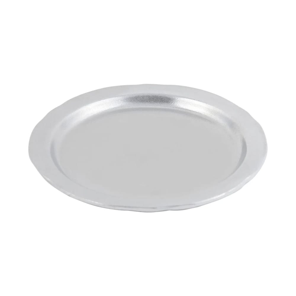 017-1027P 6 5/8" Underliner Plate, Aluminum/Pewter Glo
