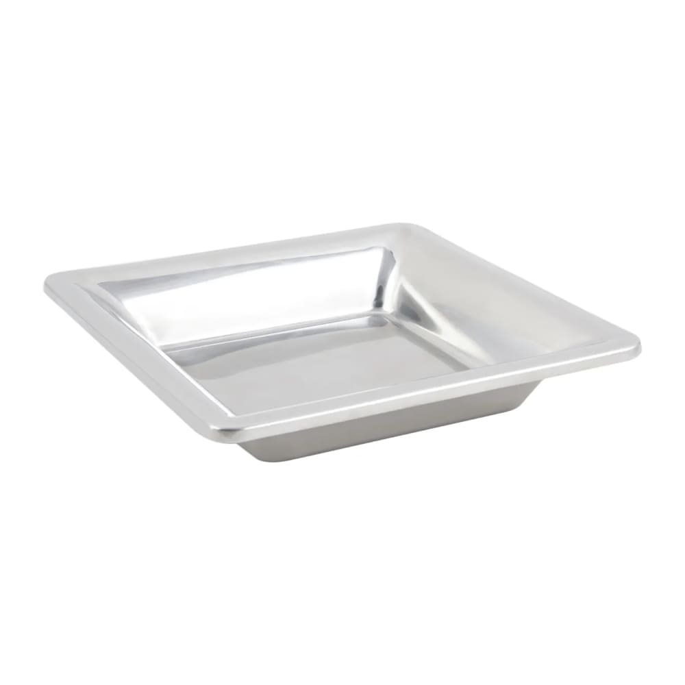 017-9322 11 7/8" Square Cold Wave Platter - Double Wall, Stainless