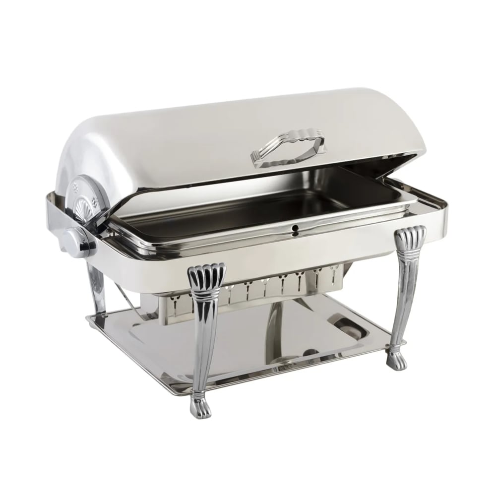 017-12040CH Full Size Chafer w/ Roll-top Lid & Chafing Fuel Heat