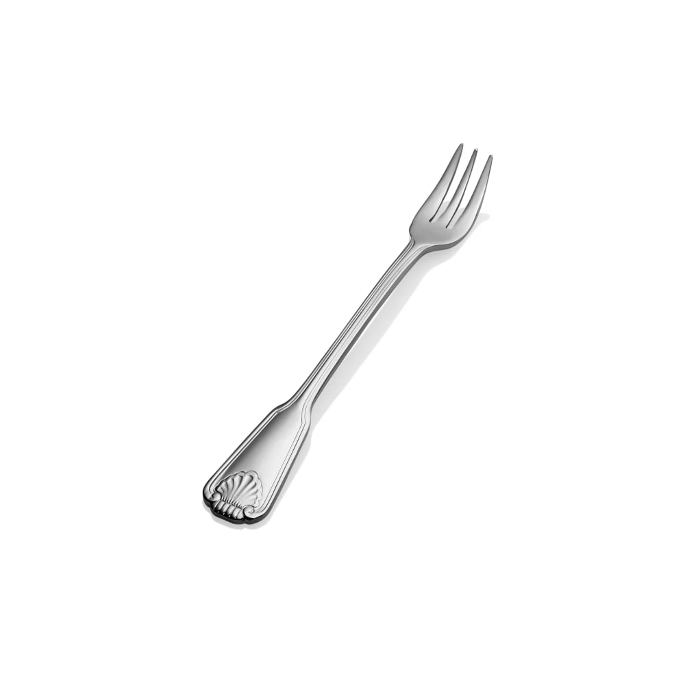 017-S2008 5 11/16" Oyster Fork with 18/10 Stainless Grade, Shell Pattern