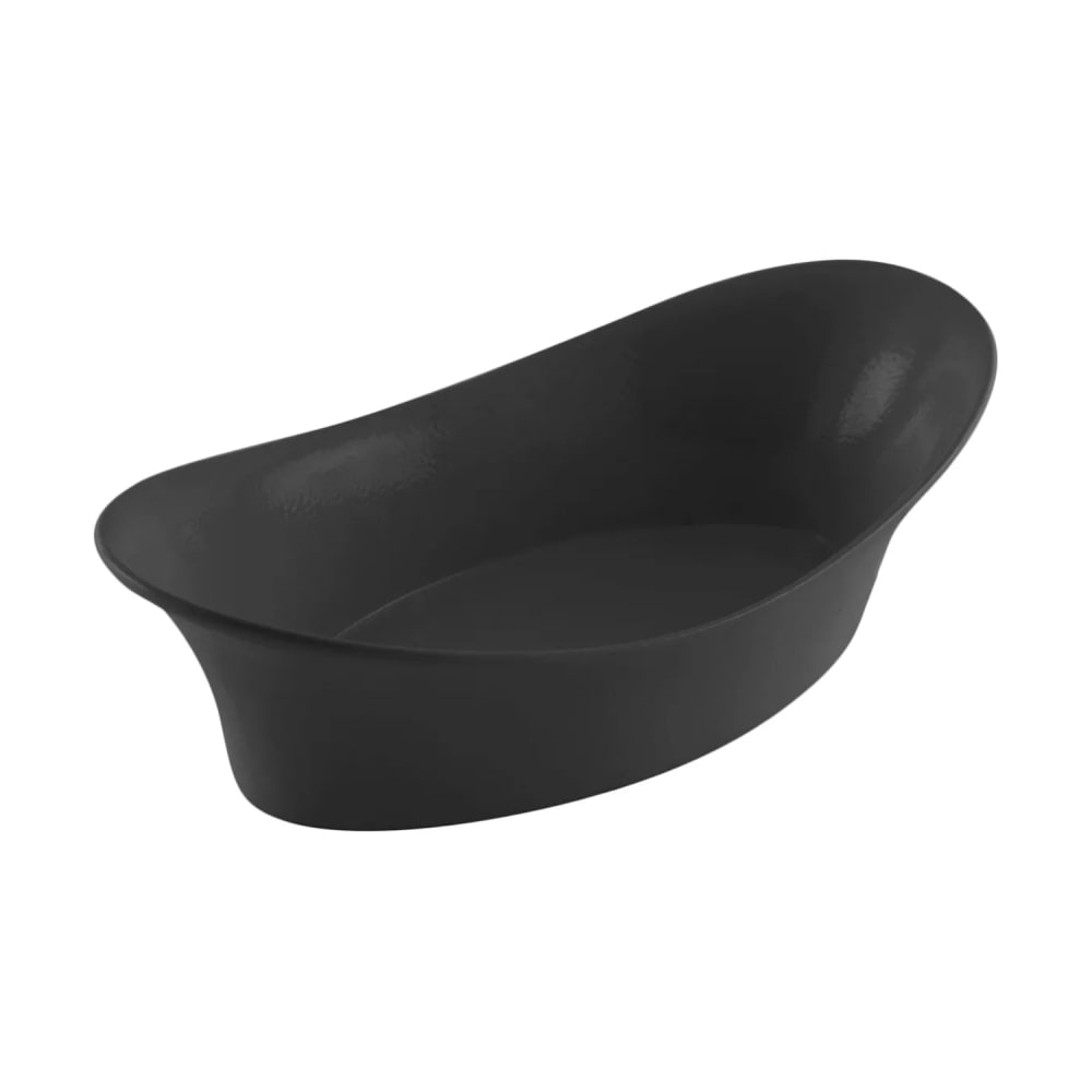 017-9927SBLK 10" Oval, Au Gratin, Black