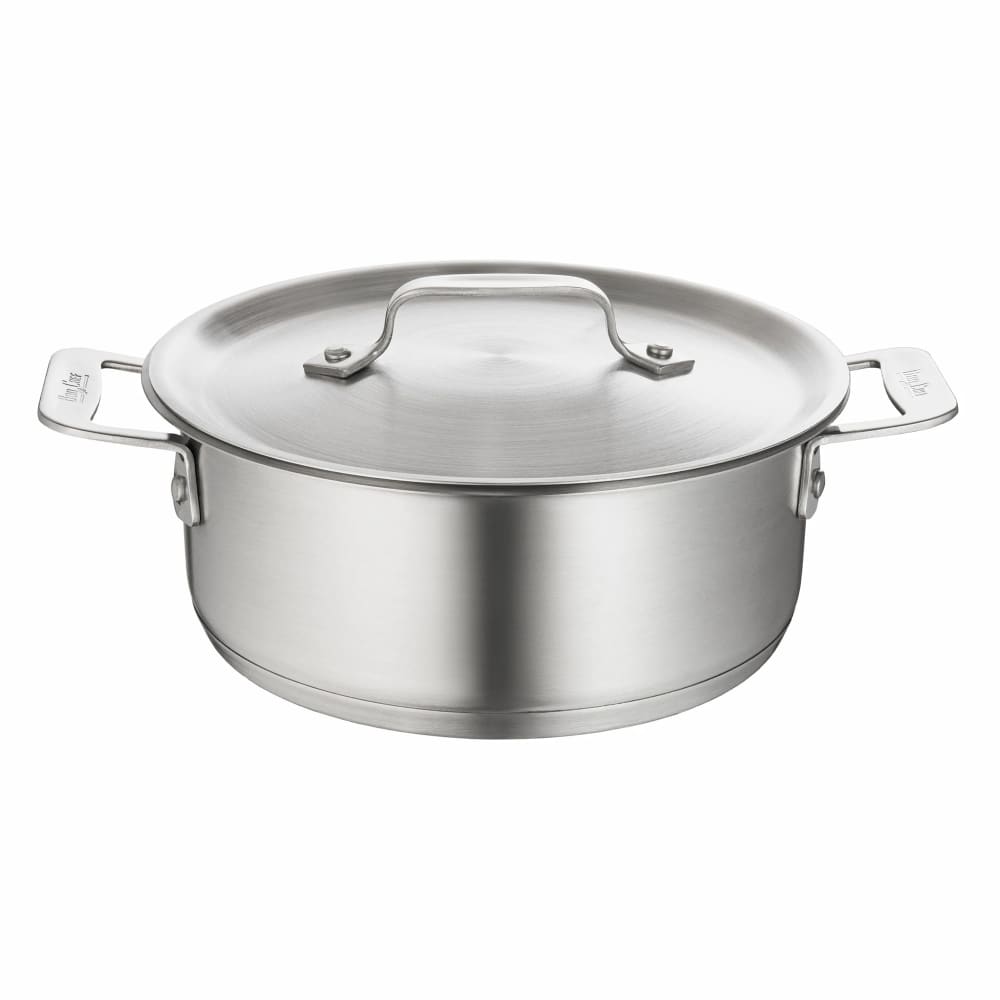 017-60000 3 qt Round Cucina Casserole Dish - Stainless Steel, Silver
