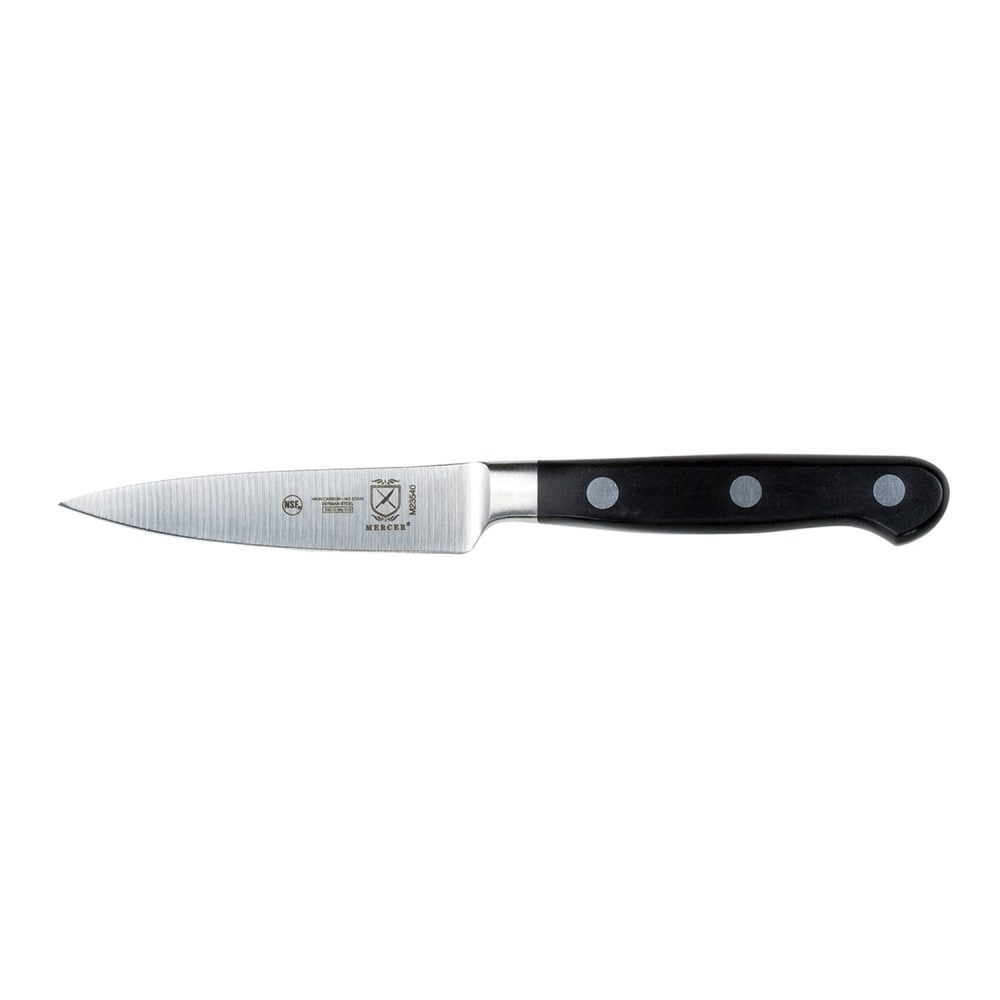 132-M23540 3 1/2" Paring Knife w/ Black Ergonomic Delrin® Handle, High-Carbon German Steel