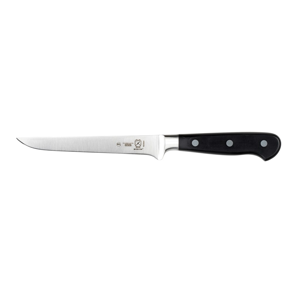 132-M23560 6" Flexible Boning Knife - Black Ergonomic Delrin® Handle, High-Carbon German Ste...