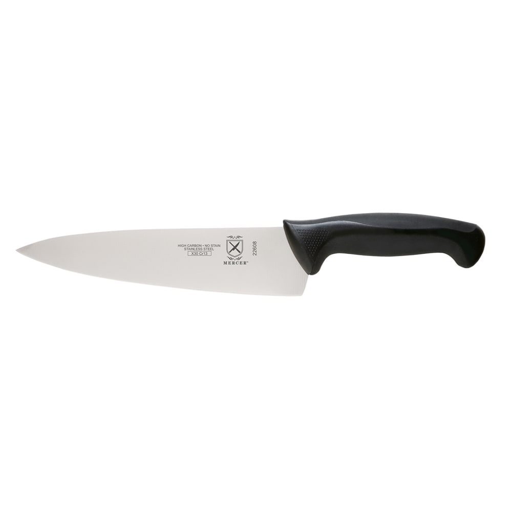 132-M22608 8" Millennia Chefs Knife w/ Black Santoprene Poly Handle