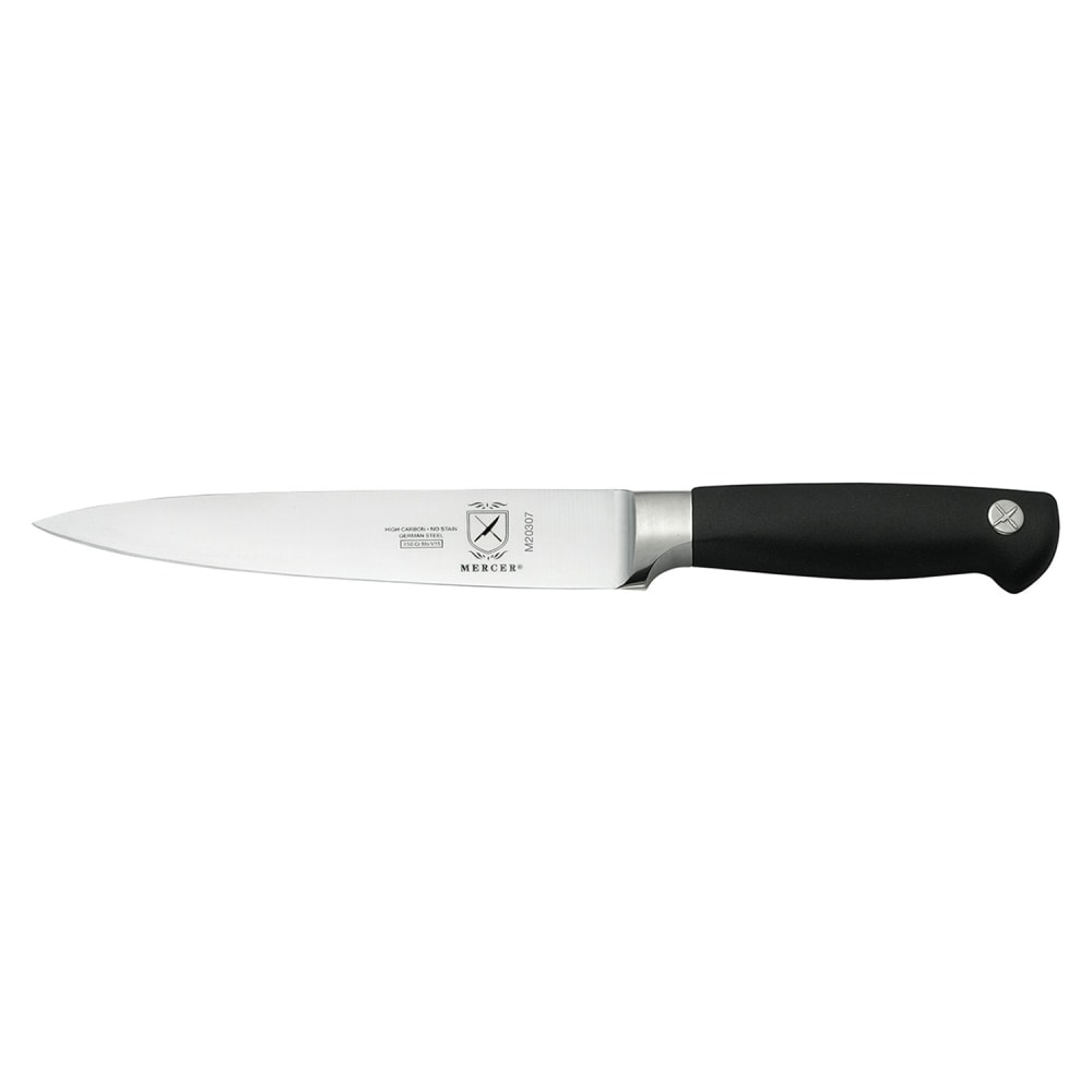 132-M20307 7" Flexible Fillet Knife w/ Black Non-Slip Santoprene® Handle, High-Carbon German...